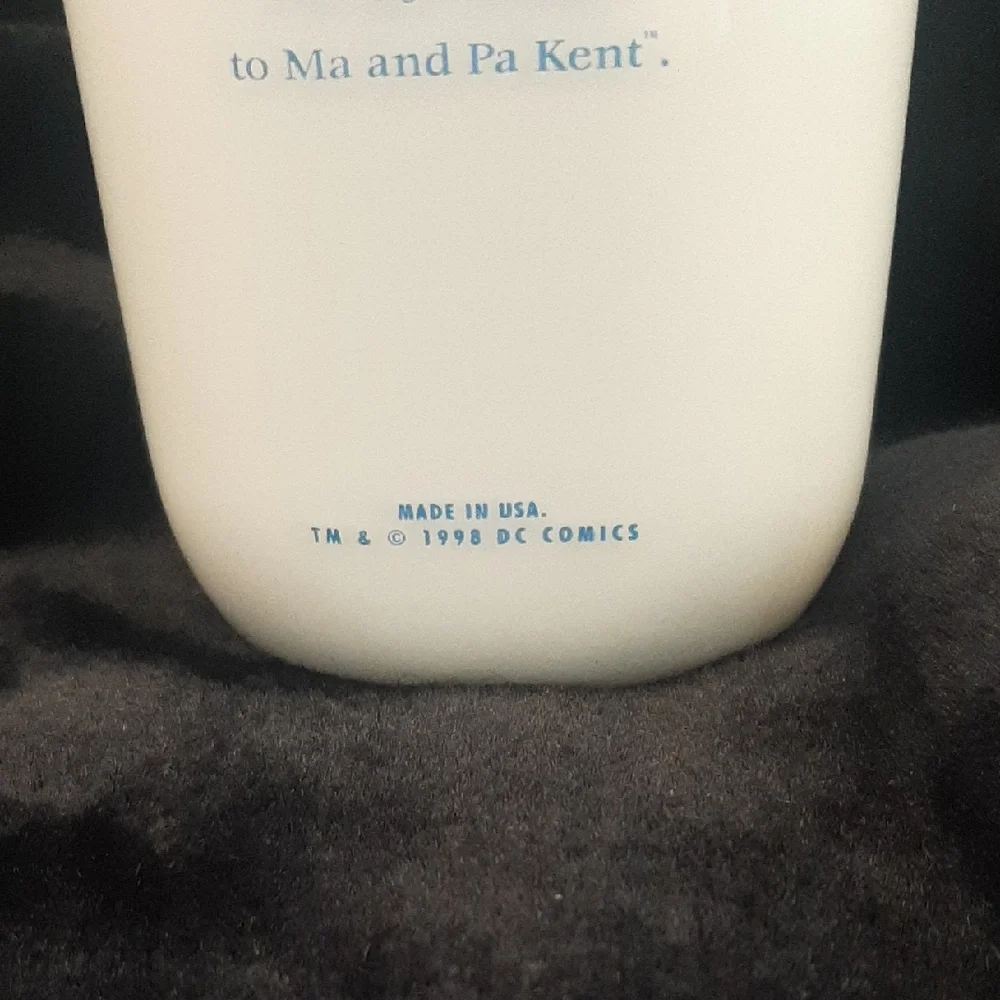 Superman🦸‍♂️VINTAGE 1998 Milk Glass Bottle "PREFERRED DRINK of SUPER HEROS" - Picture 5 of 8